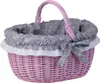 Einkaufskorb / Geschenkkorb aus Weide, Rosa 42x34 H23/36 Produktbild-Vorschau 7