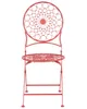 BELIANI Ensemble de meubles de balcon table métal rouge 2 Voir les images du produit 4