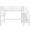 Hochbett mit Lattenrost, 140x200 cm, Metallbett mit Produktbild-Vorschau 8