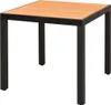 vidaXL Table de jardin brune 80x80x74 cm aluminium et WPC Voir les images du produit 3