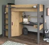 Lit surélevé avec bureau + armoire - 90 x 200 cm - Naturel Voir les images du produit 11