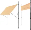 Two striped awnings supported by poles against a white background. Anteprima dell’immagine prodotto