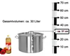 Beeketal Gastro Edelstahl Kochtöpfe Kochtopf BKT-32 - ca. Produktbild-Vorschau 2