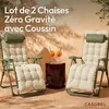 CASABEL lot de 2 chaises pliantes Zéro Gravité Vert sauge Voir les images du produit 3