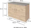 Küchenschrank Sorrella 100cm 2 Türen und 2 Schubladen - Produktbild-Vorschau 7