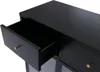 A close-up view of a black dresser with one drawer pulled out. Podgląd zdjęcia produktu