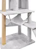 Katzenkratzbaum, Haus mit Spielzeug, hoch, 6 Ebenen, Bett, Produktbild-Vorschau 3