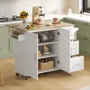 Mobilní kuchyňský stůl z dubového dřeva 137 x 43 (76) x 92 Náhled obrázku produktu 9