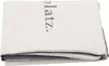 A folded blanket with text on it. Produktbild-Vorschau