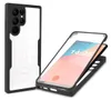 A clear product shot of a phone case, with a second image showing the phone inside the case. Produktbild-Vorschau