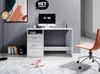 Schreibtisch >Mack< (B/H/T 123 x 76 x 50 cm) in Weiß Voir les images du produit 4