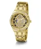 A gold Guess watch with diamond accents on a white background. Náhľad obrázku produktu
