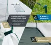 A collage of images showing features of a greenhouse or overwintering tent. Produktbild-Vorschau