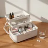 Relaxdays Medizinbox, 3 Ebenen, Pillenfach, aufklappbar, Produktbild-Vorschau 2