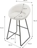 ML-Design Barhocker 2er Set Beige Stoffbezug 75 cm hoch Produktbild-Vorschau 6