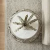 FineBuy Beistelltisch 40cm Silber mit weißer Marmor Produktbild-Vorschau 4