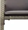 vidaXL 3-tlg. Gartenbar-Set mit Kissen Grau Poly Rattan Produktbild-Vorschau 6
