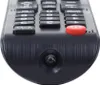 A close-up view of the top section of a black remote control, showing several buttons and the infrared emitter. Náhled obrázku produktu