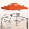 Outsunny vervangend dak voor metalen tuinpaviljoen 3x4, Productafbeelding-voorbeeld 3