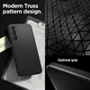A collage of images showcasing a phone case with a modern truss pattern design and optimal grip. Podgląd zdjęcia produktu