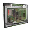The image shows the packaging for a motherboard-themed chopping board. Produktbild-Vorschau