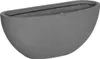 A gray oval planter is shown against a white background. Produktbild-Vorschau