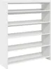 vidaXL Schuhregal Weiß 80x25x100 cm Holzwerkstoff Produktbild-Vorschau 1
