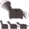 vidaXL Relaxsessel Dunkelbraun Stoff Produktbild-Vorschau 4