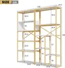 Merax Bücherregal Vitrine, Modernes Standregal mit Produktbild-Vorschau 5