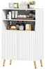 HOMCOM Badezimmerschrank schmal mit 2 Soft-Close-Türen für Produktbild-Vorschau 1