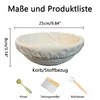 Gärkorb Set 25 cm Rund – Brot Gärkörbchen aus natürlichem Produktbild-Vorschau 2