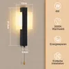 ZMH Lampada da parete a LED per interni con interruttore - Anteprima dell’immagine prodotto 2