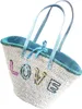 Sac de dame "Love" en jonc de mer avec paillettes, sac de Voir les images du produit 2