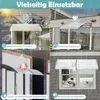 UISEBRT 300*100cm Šedá stříška na střešní okno stříška na Náhled obrázku produktu 5