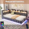 Łóżko tapicerowane 90x200 cm, sofa z funkcją spania z Podgląd zdjęcia produktu 6
