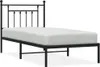 vidaXL Postel s čelem kovová černá 90x190 cm Náhled obrázku produktu 1