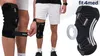 A collage of images showing a black knee brace on a person's leg and a standalone view of the brace. Produktbild-Vorschau