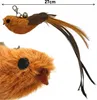 3x giocattolo per gatti coda di piume di uccello + elastico Anteprima dell’immagine prodotto 3