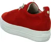 A red suede sneaker with a white sole is shown from the side. Náhľad obrázku produktu