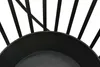 A close-up view of a black metal fire pit or brazier, showing the curved rim and radiating spokes. Produktbild-Vorschau