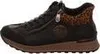 A side view of a black women's boot with leopard print accents. Náhľad obrázku produktu