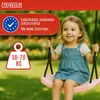 A young girl is happily swinging on a pastel pink swing in a grassy outdoor setting. Anteprima dell’immagine prodotto
