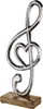 GILDE Standrelief, Notenschlüssel, Aluminium, Mangoholz, Produktbild-Vorschau 4