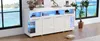 Sideboard - 140x40x70 cm weiß - Hochglanz & LED-Licht - 3 Produktbild-Vorschau 20