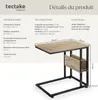 Table d’appoint WIGAN 55x36,5x60cm - Bois clair industriel, Voir les images du produit 6