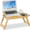 Relaxdays Laptoptisch Bambus klappbar Natur, ca. 49x61x30 Produktbild-Vorschau 1