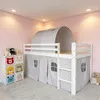 Kinderbett Hochbett 90x190 cm (ohne Matratze), aus weissem Produktbild-Vorschau 4