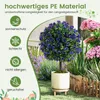COSTWAY 2er pianta artificiale 55cm, bosso con fiori di Anteprima dell’immagine prodotto 5