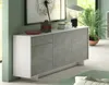 Dmora Schrank Agrifoglio 170x42x78h cm Weiß 1 Schublade, 2 Produktbild-Vorschau 2