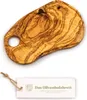 Brotzeitbrett aus Olivenholz im Naturschnitt mit Loch 25 cm Produktbild-Vorschau 1